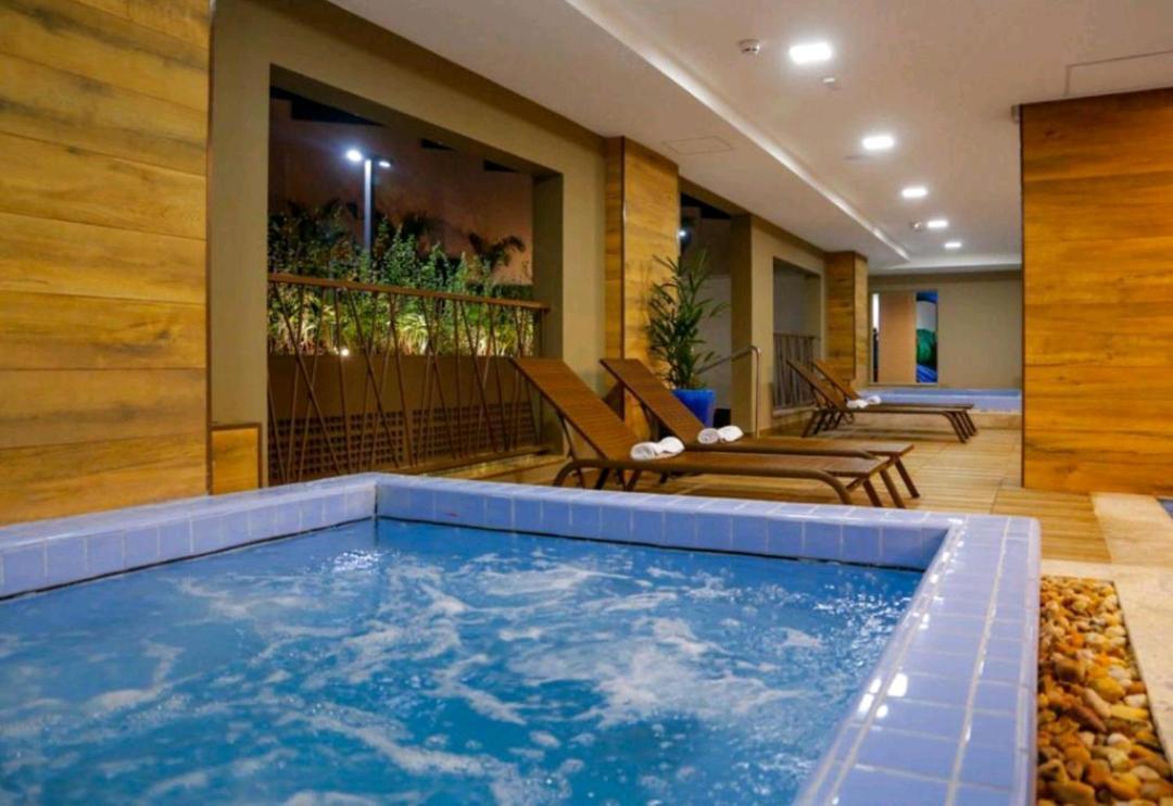 Apto em Resort de Olímpia frente ao Thermas do Laranjais Exterior foto